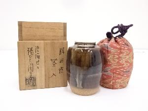 膳所焼　肩衝茶入　□z